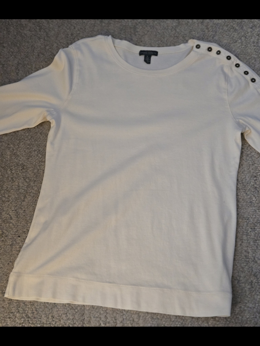 2/$20 Lauren Ralph Lauren Ivory 3/4 Sleeve Top